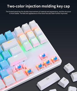 <span class=keywords><strong>Clavier</strong></span> mécanique de conception ergonomique à 87 touches <span class=keywords><strong>Clavier</strong></span> mécanique à double mode 2.4G + BT à bas prix vente en gros - Product Image 6