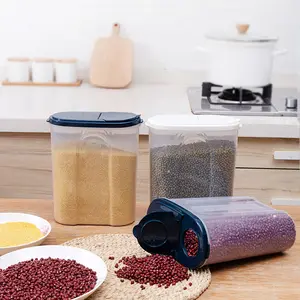 Kitchen Cereal Dispenser Storage Box Dry Food Rice Container Storage Case Flour Grain Storage Bottle
