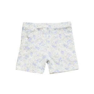 SS0794 CUSTOM Wholesale Little <b>Girl</b> Blue flowers Print Summer Shorts Boutique Cotton Spandex Kids/Toddler Clothing Set - Product Image 4