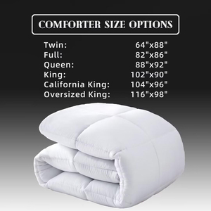 <span class=keywords><strong>Couette</strong></span> <span class=keywords><strong>de</strong></span> luxe en microfibre blanche écologique moderne rafraîchissante toutes saisons pour lit Queen et King Size - Product Image 3