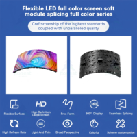 Pantalla LED Flexible Personalizada para Interiores, Pantalla Curva a Todo Color para Publicidad, Señalización Digital Programable