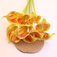 Everbloom PU Calla Lily bunga buatan tangan sentuhan nyata buatan tangan Modern bunga meja hiasan untuk Natal Valentine