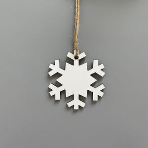 Ornement de Sublimation blanc en porcelaine, entrepôt américain, pendentifs ronds tendus en porcelaine, en MDF blanc - Product Image 3