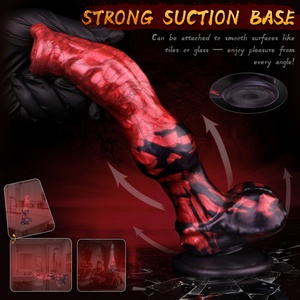 Dildo de nudo de 21 cm para principiantes con fuerte ventosa, tapón anal de silicona con forma de animal, pene de nudo grueso para mujeres y hombres, productos para el juego previo. - Product Image 3