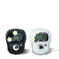 Compteur de doigt à piles Sxh5136 Brand 1011kh Pu Band Flower Button avec boîte