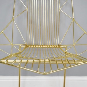 Chaise en fer forgé à bras incurvé de la meilleure qualité Mobilier de salle à manger antique de style moderne pour la maison et l'appartement - Product Image 2