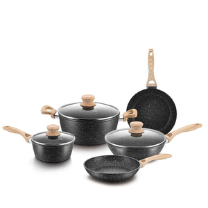 <span class=keywords><strong>Set</strong></span> di <span class=keywords><strong>Pentole</strong></span> e <span class=keywords><strong>Padelle</strong></span> di Lusso per Cucina a <span class=keywords><strong>Induzione</strong></span>, Wok e <span class=keywords><strong>Pentole</strong></span> per Zuppe in Lega di Alluminio Ispessita con Rivestimento Antiaderente in Granito - Product Image 1