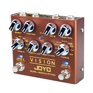 JOYO R-09 มัลติเอฟเฟคแบบโมดูเลชั่น พร้อมอินพุตและเอาต์พุตสเตอริโอ 2 โมดูล แต่ละโมดูลมีเอฟเฟค 9 แบบ พร้อมปุ่มปรับความเร็ว/อัตราแบบแยกอิสระ - Product Image 1