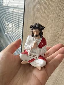 New Arrival Handcrafted Painted Resin Jesus Figurines Sitting Christ for Home <strong>Office</strong> <strong>Christmas</strong> <strong>Decoration</strong> and Gifts - Product Image 2