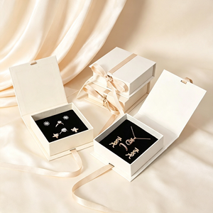 Square Flip-Top Jewelry Packaging Box with Customizable Logo-Gift Box for Bracelets <b>Rings</b> & Small Jewelry <b>Storage</b> - Product Image 2