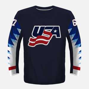 Ensemble de maillots de hockey sur glace à sublimation personnalisée pour hommes adultes uniformes d'équipe en polyester 100% avec logo personnalisé - Product Image 1