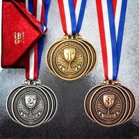 Médailles en alliage de zinc et acrylique pour 1er, 2e et 3e places, trophées de compétition sportive pour adultes, lot de 3, impression UV