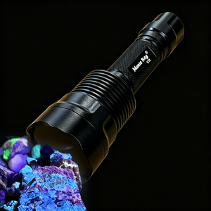 <span class=keywords><strong>Lampe</strong></span> torche <span class=keywords><strong>LED</strong></span> UVC 5W rechargeable 18650 IP65 254nm 255/275/295/310/320/340nm Lumière noire pour détection de minerai de schéelite Violet C12 - Product Image 1
