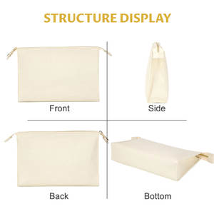 2025 özelleştirilmiş tuval kozmetik çantası fermuar kapatma moda seyahat çanta kişiselleştirilmiş Logo kaliteli kişiselleştirilmiş kozmetik çantası - Product Image 5