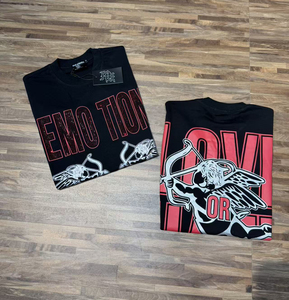 Nueva Llegada, Camisetas EMOTION de Alta Calidad 100% Algodón, Disponibles, Estilo Americano, Holgadas, Casuales, Hip Hop, Vintage, para Hombre - Product Image 3
