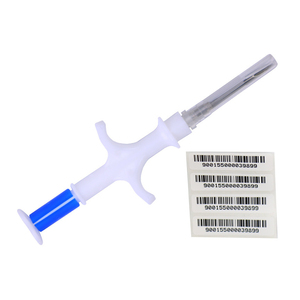 Kit de microchip RFID en bio-verre 1,25x7mm pour bovins, ovins, porcins, pré-stérilisé, seringue à zéro rejet avec EM4305 - Product Image 1