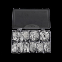 Haute qualité 500 pièces amande presse sur ongles acrylique couverture complète ongles conseils clair pour salon de manucure