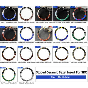 Bisel de Cerámica Inclinado Estilo <span class=keywords><strong>GMT</strong></span>, 38*30.6mm para SKX007 SKX175 <span class=keywords><strong>GMT</strong></span>-<span class=keywords><strong>Master</strong></span>, Cristal 31.5*30.5mm, Piezas de Reloj MOD - Product Image 2