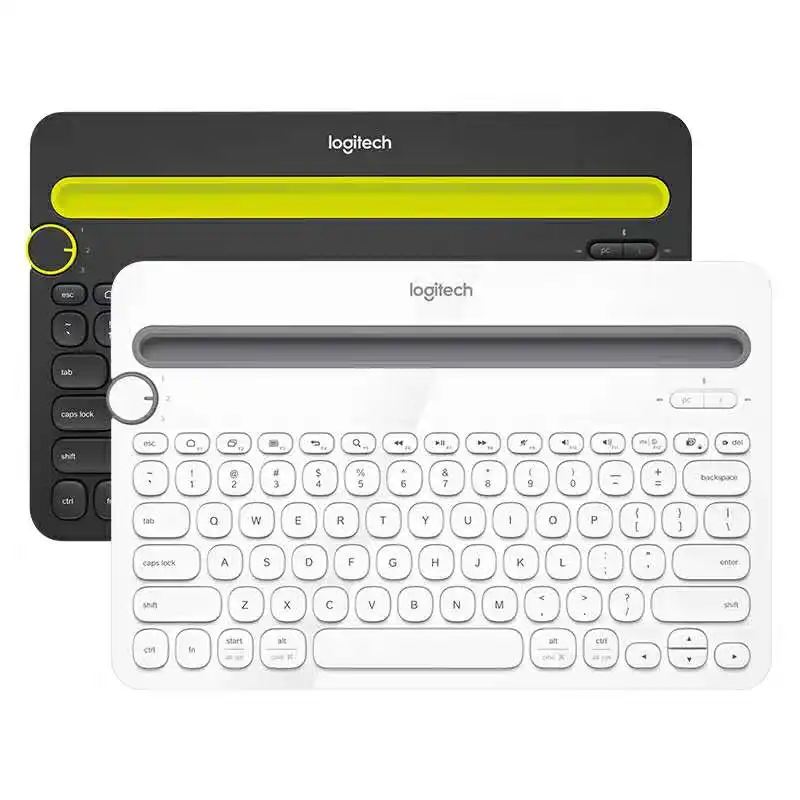 コンピュータータブレットおよびスマートフォン用のLogitechK480Bluetoothマルチデバイスキーボード