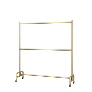 Présentoirs à vêtements pour magasins de vêtements pour hommes et femmes Cintres à double couche au sol qui peuvent être réglables - Product Image 5