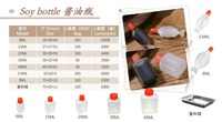 Bouteilles de sauce PE de 30 ml à emporter avec bouchon à vis, étanches, jetables, de qualité alimentaire pour la restauration et les boissons gazeuses (vente en gros)