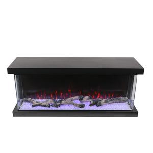 Chimenea eléctrica moderna de 50'' con 3 lados, chimenea eléctrica, soporte para TV, LED - Product Image 5