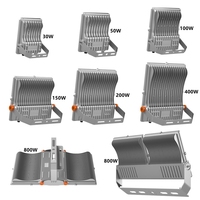 Projecteur LED 2022 à bas prix, étanche conforme à la norme IP66, avec alimentation MeanWell, garantie de 5 ans, utilisation en extérieur, projecteur LED, 30/50/100/150/200/800w