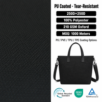 Tissu tissé 250 fils 100% polyester pour produits d'extérieur et bagages, tentes, auvents, sacs à dos, PU, PVC, TPU