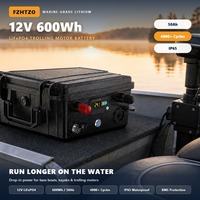 Baterai Motor Trolling LiFePO4 12V 50Ah, Baterai Marine Deep Cycle untuk Perahu, Memancing, Kayak dengan BMS