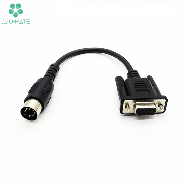 Custom Power/Mini/Big/Midi 7 8 9 Pin Din Adapter Cable RS232 DB9 Female 9 Pin to Midi 7Pin Din Cable