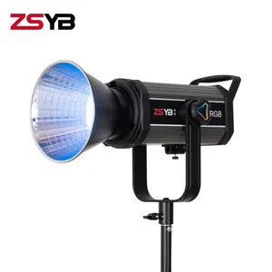 Zsyb摄影灯100w摄像机发光二极管Cob Rgb视频灯，带应用控制
