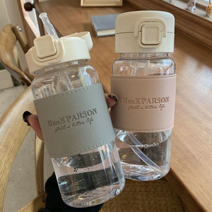 Borraccia in plastica di alta qualità JY Student con tappo a scatto e cannuccia, resistente alle alte temperature, design moderno per ufficio/uso esterno - Product Image 2