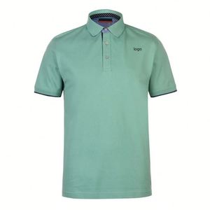 Vente en gros de chemises décontractées de haute qualité 100% coton avec logo personnalisé, respirantes, à manches courtes et col rabattu, unisexe, nouvelle mode - Product Image 4