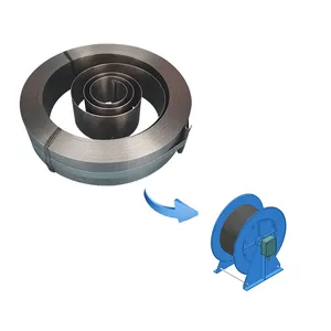 Yassı paslanmaz çelik bobin Spiral karbon çelik Motor kablosu retraktör uzatma makara sabit kuvvet bahar