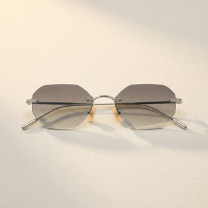 Custom Luxury Designer Unisex Sunglasses Rimless <b>Shades</b> Black Metal Custom Logo Wholesale Stylish Classic <b>Sun</b> Glasses - Product Image 1
