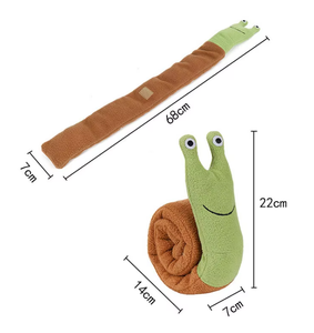 Respectueux de l'environnement de luxe reniflant la peluche escargot chien jouet mode couineur rempli formateur jouet avec de la nourriture pour chien jouant - Product Image 3