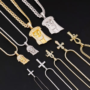 จี้พระเยซูทรงกางเขนประดับเพชรโมอิสซาไนต์คุณภาพสูงทรงบริลเลียนท์คัท เครื่องประดับชั้นดี เงินแท้ 925 ชุบทองคำขาว/ทองคำเหลือง สไตล์ฮิปฮอป GRA - Product Image 2