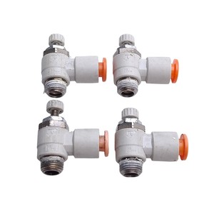 Lot de 4 coudes pneumatiques AS2201F-N01-07S à commande de vitesse, 18 pouces NPT, tube de 14 pouces - Product Image 1