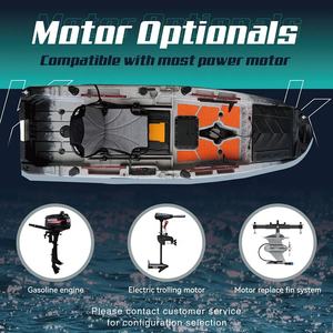 Kayak modulaire pour une personne avec sièges réglables Entraînement des ailerons Pompe à <span class=keywords><strong>eau</strong></span> intégrée Grand bac à poissons vivants <span class=keywords><strong>en</strong></span> PE-BD durable - Product Image 4