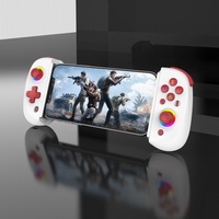 HYT D8 Volante de Juego Inalámbrico Retráctil con Bluetooth, Controlador de Juego con Botón Turbo, Motor de Vibración, Giroscopio de Seis Ejes para Teléfono