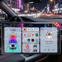 Android 14 WIFI 4G, Pantalla Táctil QLED de 13 Pulgadas para Tablero, Carplay Inalámbrico, Android Auto, DSP de 8 Núcleos, 8G, Control Remoto, MP3, GPS