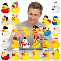 Canard de bain en caoutchouc PVC jaune de 2 pouces avec logo personnalisé, jouet couineur flottant, vente en gros en vrac
