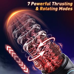 Juguetes Sexuales Impermeables con Control por Aplicación LCD e IA, Vibrador Automático con Movimiento de Empuje, Rotación, Succión y Lamido, Masturbador Masculino, Bomba para Agrandar el Pene - Product Image 4