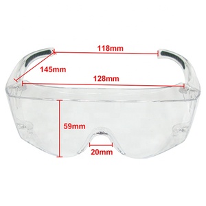 ANSI Z87.1 Monture de sécurité Lentille PC transparente CE EN166 Lunettes de protection avec embouts PVC - Product Image 3