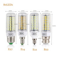 Ampoule de maïs E27 E14 Base 24 36 48 56 69 72 96 LEDs SMD 5730 110v 220V Lampada lampe à LED lustre bougie lumière LED Bombilla