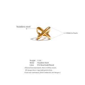 Jinyou 4634 New Arrival 316L vòng thép không gỉ bất thường PVD 18K mạ vàng gỉ vòng bằng chứng cho phụ nữ đồ trang sức quà tặng - Product Image 6