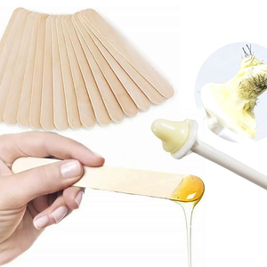 Dimensioni corpo duro strumento depilatorio liscio crema spatola usa e getta lingua abbassalingua applicatore rimozione cera Stick capelli in legno - Product Image 4