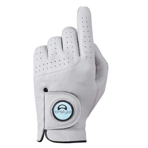 Gants de golf personnalisés pour gauchers avec logo brodé, cuir de mouton durable, sangle réglable et antidérapante pour hommes - Product Image 1