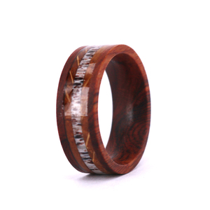 En Titane sur mesure Résultats En Acier Avec Incrustation En Bois Biseauté Bords Pendentif En Acier/Perles - Product Image 5