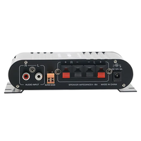 Amplificateur Stéréo Hi-Fi Mini Métal 2.1 Canaux ST-838 avec Adaptateur d'Alimentation 12V pour Musique Surround DJ